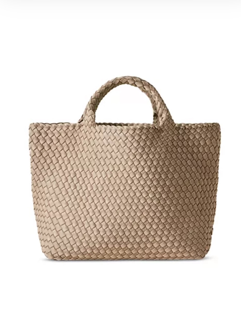 Naghedi Woven Tote Bag in Cream - Elegant Everyday Carry